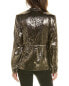 Фото #2 товара French Connection Alara Molten Metallic Suit Jacket Women's Gold 0