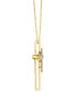 Фото #3 товара Sirena diamond Polished Cross 18" Pendant Necklace (1/4 ct. t.w.) in 14k Gold
