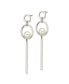 ფოტო #2 პროდუქტის Stainless Steel Polished Imitation Pearl Dangle Earrings