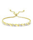 ფოტო #1 პროდუქტის Diamond Accent San Marco Link Bolo Adjustable Bracelet in Silver Plate, Gold Plate or Rose Gold Plate