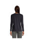 Фото #3 товара Women's Petite Relaxed Supima Cotton Long Sleeve Crewneck T-Shirt