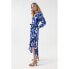 Фото #3 товара SALSA JEANS Floral Print Midi Long Sleeve Midi Dress