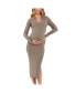 ფოტო #1 პროდუქტის Maternity Sammy Knit Polo Dress