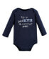 ფოტო #3 პროდუქტის Baby Boys Cotton Long-Sleeve Bodysuits, Hugasaurus 3-Pack