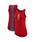 Фото #1 товара Women's Red Los Angeles Angels Right Mix High Neck Tank Top