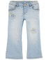 Фото #4 товара Toddler Patch Floral Iconic Denim Flare Jeans 2T