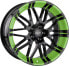 Фото #1 товара Колесный диск литой Oxigin 14 Oxrock black foil spring green 8.5x18 ET50 - LK5/112 ML72.6