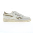 Фото #1 товара Reebok Club C Revenge Vintage Mens Beige Leather Lifestyle Sneakers Shoes 10.5