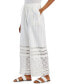 ფოტო #5 პროდუქტის Petite Crochet Wide-Leg Pull-On Cotton Pants, Created for Macy's