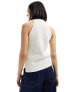 JJXX knitted halterneck vest in white