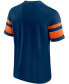 Фото #2 товара Men's Navy Chicago Bears Textured Hashmark V-Neck T-shirt