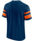 Men's Navy Chicago Bears Textured Hashmark V-Neck T-shirt