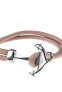 Pink leather bracelet with steel anchor VB1074S