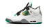 Фото #3 товара Кроссовки Nike Air Jordan 4 Retro Lucid Green Rasta (Белый, Зеленый)