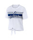 Фото #2 товара Women's White Tampa Bay Lightning Front Knot T-shirt