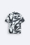 Фото #8 товара Эластичная рубашка с абстрактным принтом ZARA