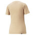 Фото #4 товара Puma Her Slim Logo Crew Neck Short Sleeve T-Shirt Womens Beige Casual Tops 67406