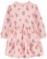 Baby Floral Print Fleece Dress 3M