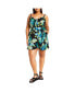 ფოტო #1 პროდუქტის Plus Size Oasis Print Romper