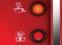 UNOLD Retro - Red - Silver - 300 W - 220 - 240 V - 50 - 60 Hz - 250 x 286 x 433 mm - 3.2 kg