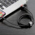 Фото #4 товара Разъем USB Baseus CALKLF-C19, 2 м, 480 Mбит/с, черно-красный