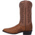 Фото #3 товара Dan Post Boots Tempe Ostrich Embroidered Round Toe Cowboy Mens Brown Casual Boo