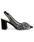 Women's Petra Flower Applique Slingback Evening Pumps