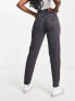 Levi's high waisted mom jean in black wash BOMB DOT COM, W27 L27 - фото #9