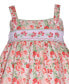 Фото #3 товара Платье для маленьких девочек Bonnie Baby с цветочным узором и смокинговым вставками