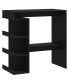 Bar Table with Storage Rack Black 39.4"x19.7"x40" Engineered Wood