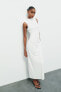 Фото #2 товара Платье миди со сборками без рукавов ZARA