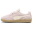 Фото #3 товара Puma Palermo Hairy Lace Up Womens Pink Sneakers Casual Shoes 39861302