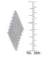 ფოტო #3 პროდუქტის Fine Silver Plated Cubic Zirconia Dangling Diamond-Shaped Post Earrings