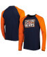 Фото #1 товара Men's Navy Chicago Bears Current Raglan Long Sleeve T-shirt