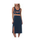 Фото #1 товара Women's Navy Detroit Tigers Main Field Maxi Dress