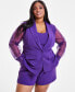 Фото #1 товара Trendy Plus Size Organza-Sleeve Blazer