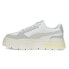 Фото #6 товара Puma Mayze Stack Luxe Lace Up Platform Womens Grey, White Sneakers Casual Shoes