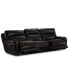 Фото #1 товара CLOSEOUT! Summerbridge 3-Pc. Leather Sectional Sofa with 2 Power Reclining Chairs, Power Headrests and USB Power Outlet
