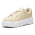 Фото #4 товара Puma Dinara Luxe Sport Lace Up Womens Beige Sneakers Casual Shoes 39252101