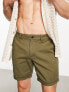 Фото #5 товара ASOS DESIGN slim chino short with rolled hem in regular length in khaki