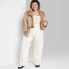 Фото #1 товара Women's Wide Leg Trousers - Wild Fable Off-White 30