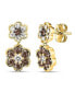 Фото #1 товара Chocolate Diamond® & Vanilla Diamond® (7/8 ct. t.w.) Drop Earrings in 14k Rose, Yellow or White Gold