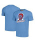 Фото #1 товара Men's Earl Campbell Heathered Light Blue Houston Oilers Caricature Retired Player Tri-Blend T-Shirt