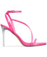 Фото #10 товара Women's Zayn Lucite Heel Asymmetrical Strap Dress Sandals