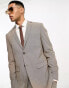 Selected Homme slim fit suit jacket in brown houndstooth