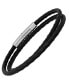 ფოტო #2 პროდუქტის Genuine Leather Thin Braided Wrap Bracelet