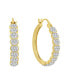 ფოტო #1 პროდუქტის Crystal Circle Hoop Earring