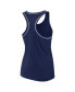 ფოტო #4 პროდუქტის Women's Navy Dallas Cowboys Wordmark Logo Racerback Scoop Neck Tank Top