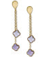 ფოტო #2 პროდუქტის Amethyst Clover Drop Earrings (5-1/10 ct. t.w.) in Gold Over Sterling Silver (Also Available in Blue Topaz (4 ct. t.w), Made in Italy)