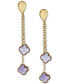 Фото #2 товара Серьги Macy's Amethyst Clover